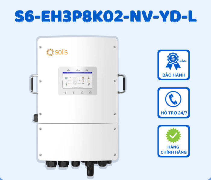 Inverter Hybrid Solis 8KW 3 Pha – S6-EH3P8K02-NV-YD-L - Ảnh 2