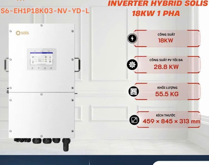 Inverter Hybrid Solis 18KW 1 Pha – S6-EH1P18K03-NV-YD-L - Ảnh 2