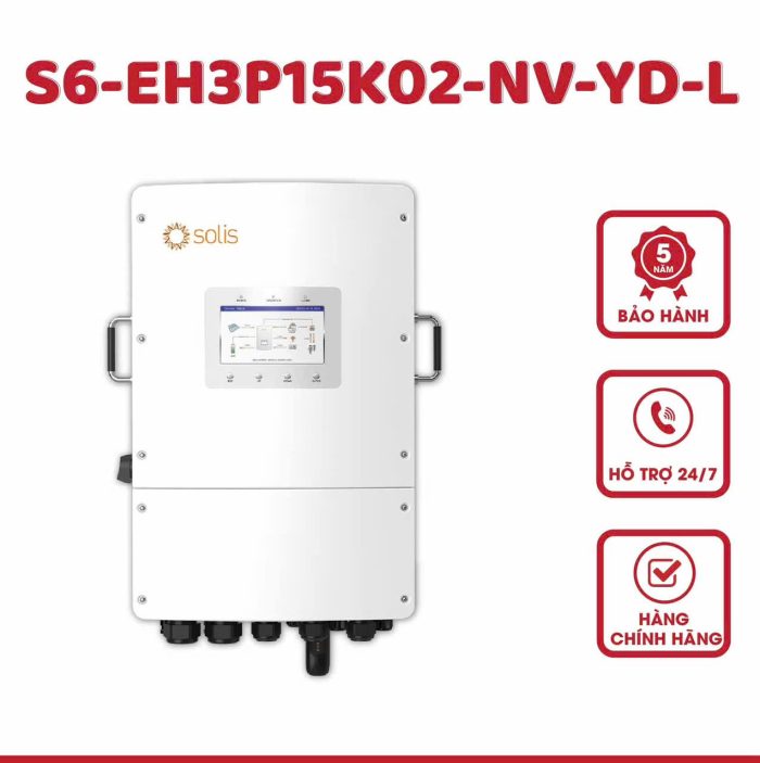 Inverter Hybrid Solis 15KW 3 pha – S6-EH3P15K02-NV-YD-L - Ảnh 2