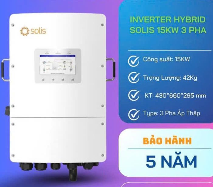 Inverter Hybrid Solis 15KW 3 pha – S6-EH3P15K02-NV-YD-L - Ảnh 3